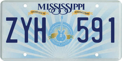 MS license plate ZYH591