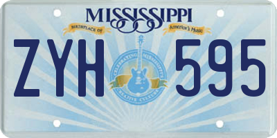 MS license plate ZYH595