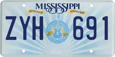 MS license plate ZYH691