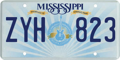 MS license plate ZYH823