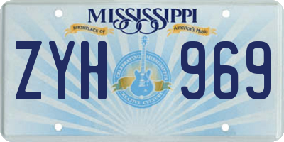 MS license plate ZYH969
