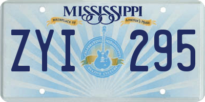 MS license plate ZYI295