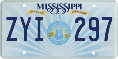 MS license plate ZYI297