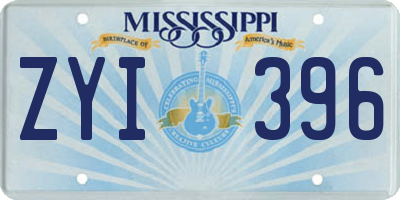 MS license plate ZYI396