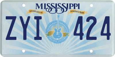 MS license plate ZYI424