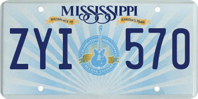 MS license plate ZYI570