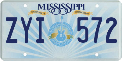 MS license plate ZYI572