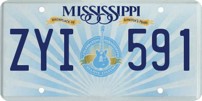 MS license plate ZYI591