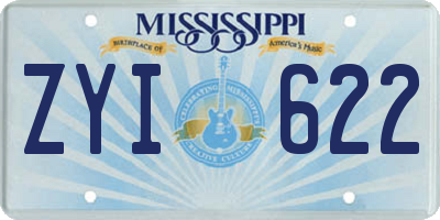 MS license plate ZYI622