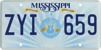 MS license plate ZYI659