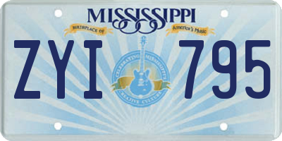 MS license plate ZYI795