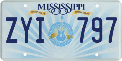 MS license plate ZYI797