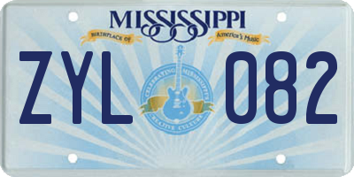 MS license plate ZYL082