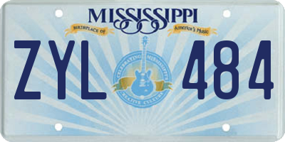 MS license plate ZYL484