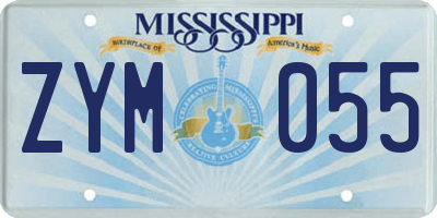 MS license plate ZYM055