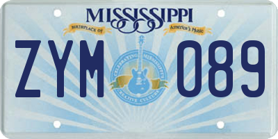 MS license plate ZYM089