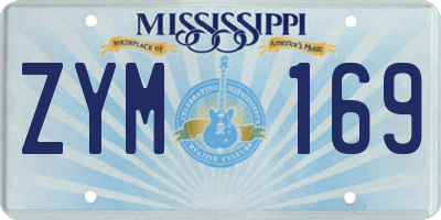MS license plate ZYM169