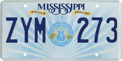 MS license plate ZYM273