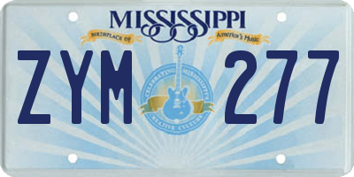 MS license plate ZYM277