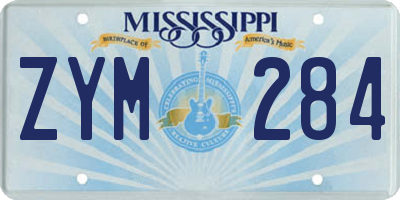 MS license plate ZYM284