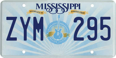 MS license plate ZYM295