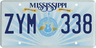 MS license plate ZYM338