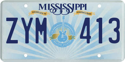 MS license plate ZYM413