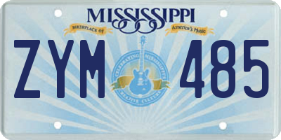 MS license plate ZYM485