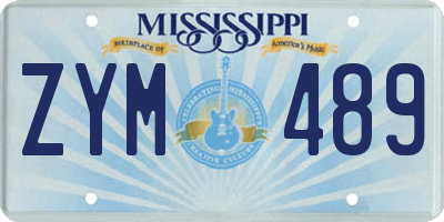 MS license plate ZYM489