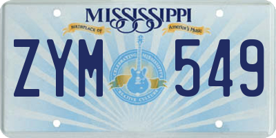 MS license plate ZYM549