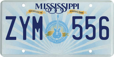 MS license plate ZYM556