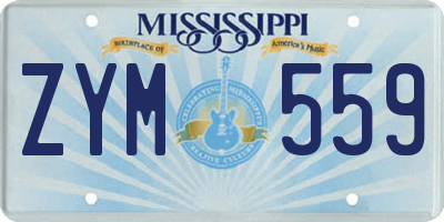MS license plate ZYM559