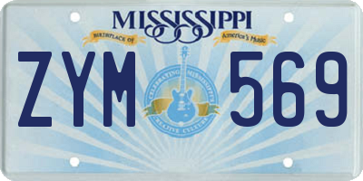MS license plate ZYM569