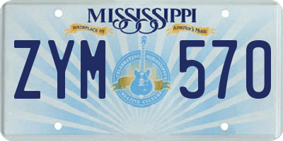 MS license plate ZYM570