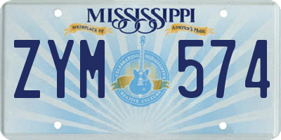MS license plate ZYM574