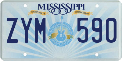 MS license plate ZYM590