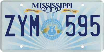 MS license plate ZYM595