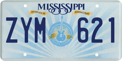 MS license plate ZYM621