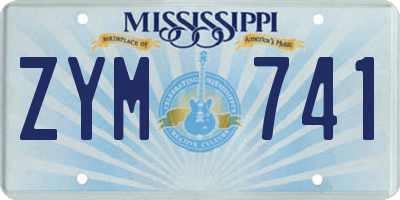 MS license plate ZYM741