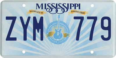 MS license plate ZYM779