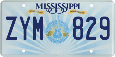 MS license plate ZYM829