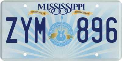 MS license plate ZYM896