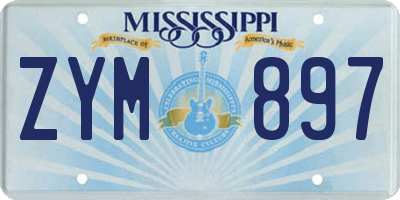 MS license plate ZYM897