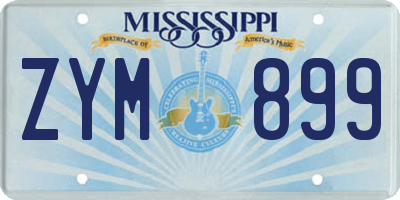 MS license plate ZYM899