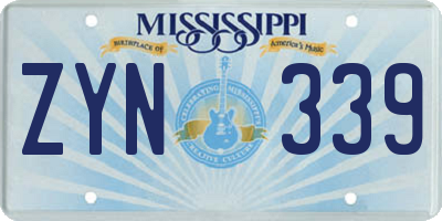 MS license plate ZYN339