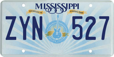 MS license plate ZYN527