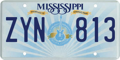 MS license plate ZYN813