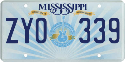 MS license plate ZYO339