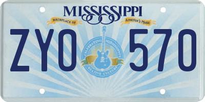 MS license plate ZYO570