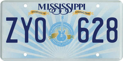 MS license plate ZYO628